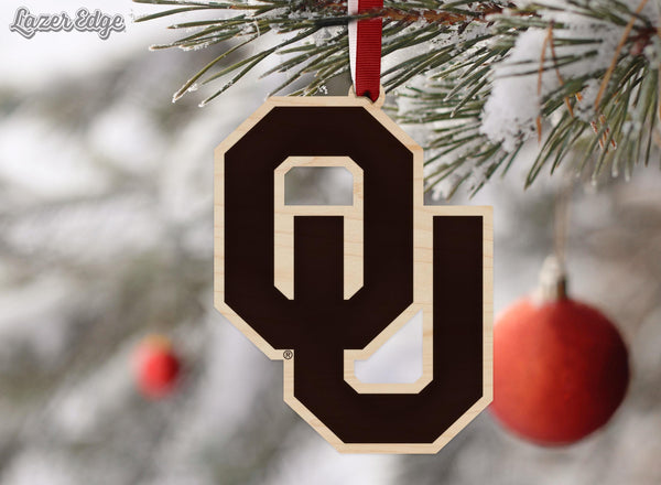 Oklahoma University OU Ornament – Crafted from Cherry or Maple Wood