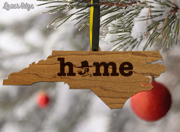 Appalachian State University Home Ornament – Crafted from Cherry and Maple Wood – App State Mountaineers