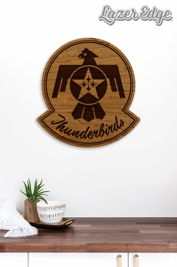 United States Air Force Thunderbirds Wall Hanging – Crafted from Cherry or Maple Wood