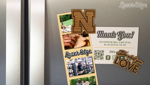 University of Nebraska N Logo Magnet - Crafted from Cherry or Maple Wood - Air Force Falcons