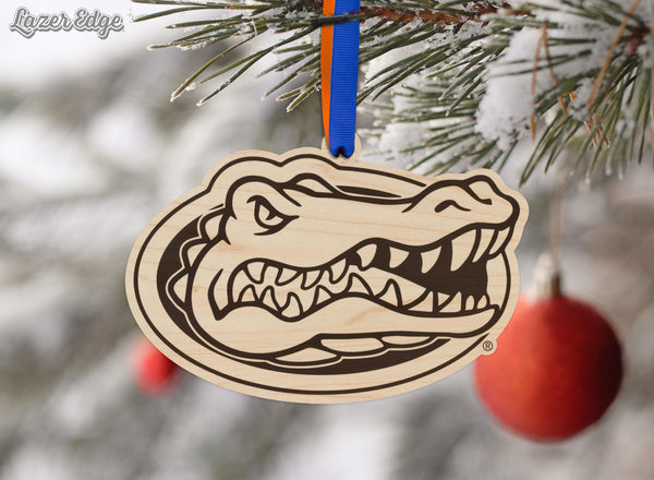 University of Florida Gators Ornament – Crafted from Cherry and Maple Wood – Florida Gators