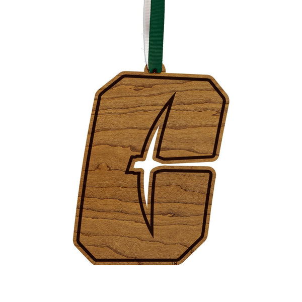 University of North Carolina at Charlotte All-In-C Ornament – Crafted from Cherry and Maple Wood – UNC Charlotte 49ers