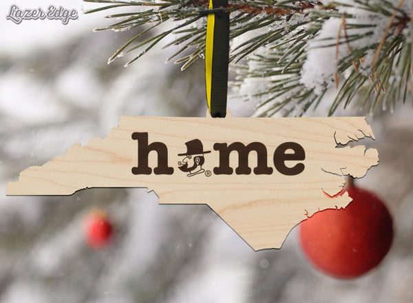 Appalachian State University Home Ornament – Crafted from Cherry and Maple Wood – App State Mountaineers