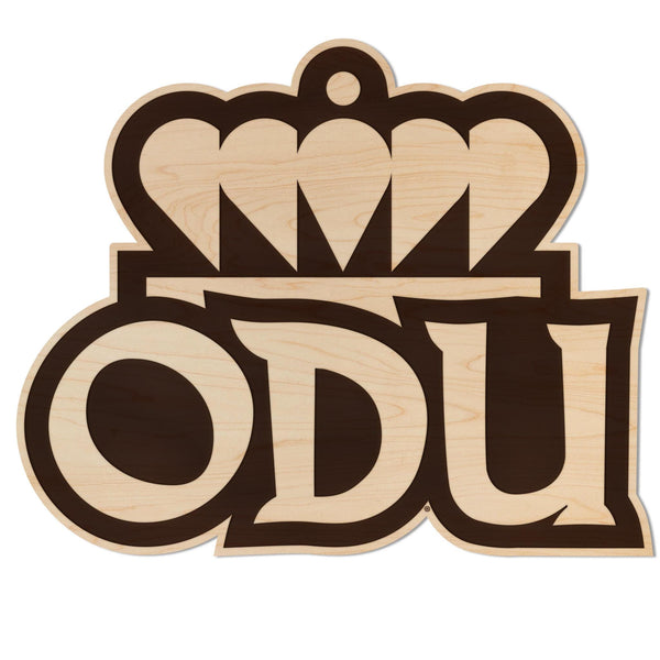 Old Dominion University Crown Logo Wall Hanging - Crafted from Cherry or Maple Wood - ODU Monarchs