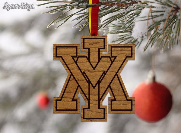 Virginia Military Institute VMI Ornament – Crafted from Cherry and Maple Wood – VMI Keydets