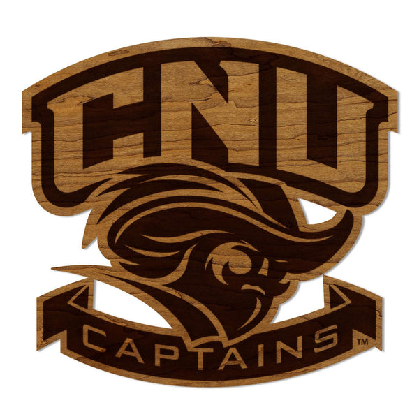 Christopher Newport University Captains Wall Hanging - Crafted from Cherry and Maple Wood - CNU Captains