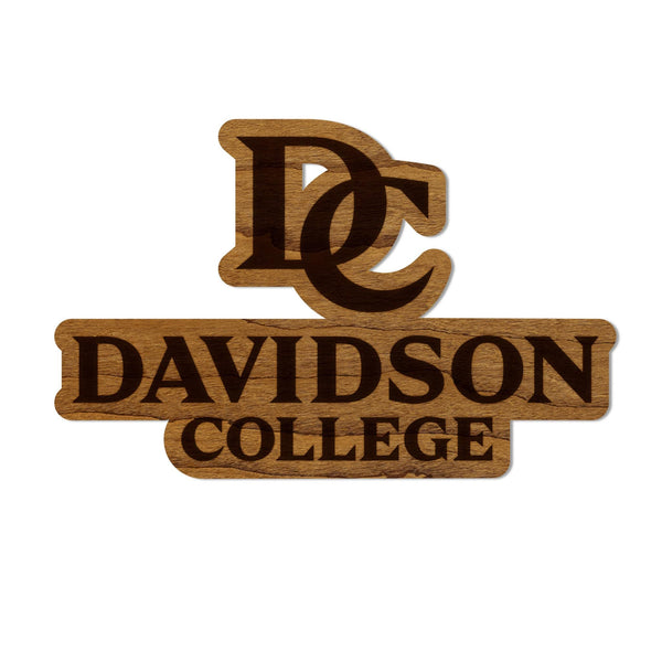 Davidson College Logo Magnet - Crafted from Cherry or Maple Wood - Davidson Wildcats