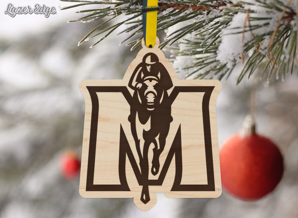 Murray State University Racers Ornament – Crafted from Cherry and Maple Wood – Murray State Racers