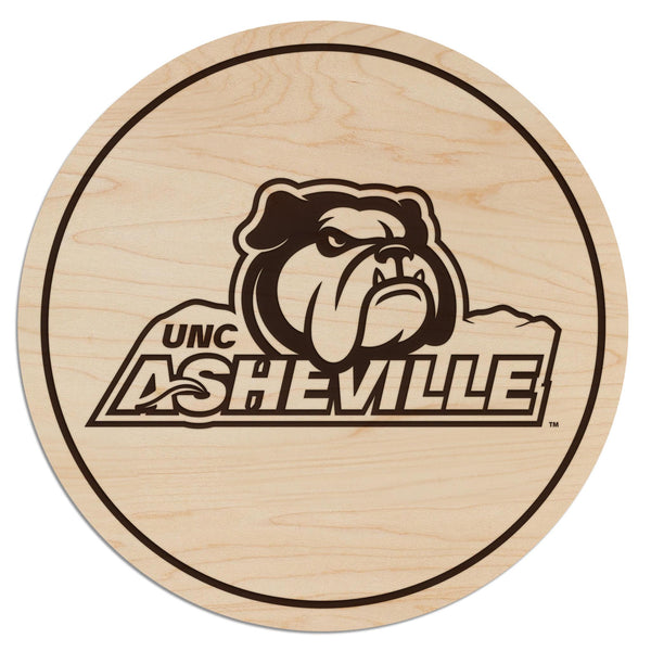 UNC Asheville Bulldogs Coaster – Crafted from Cherry or Maple Wood