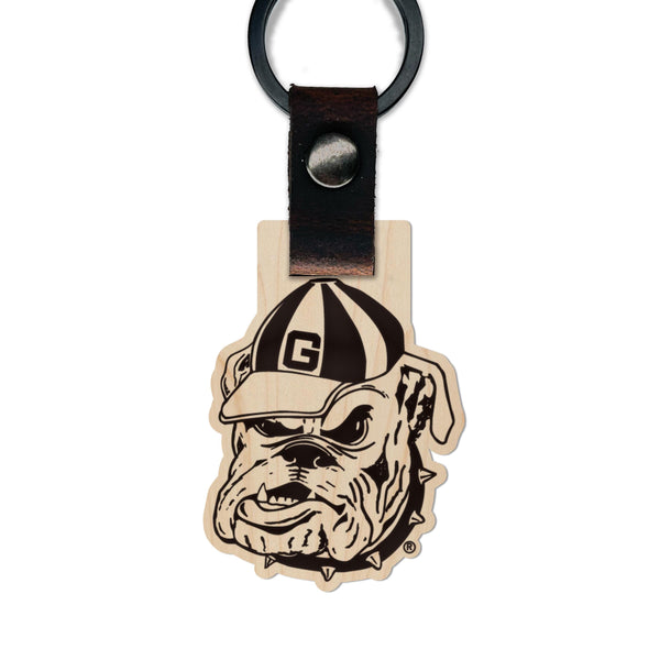 Georgia Beanie Wooden Keychain – Crafted from Cherry or Maple Wood