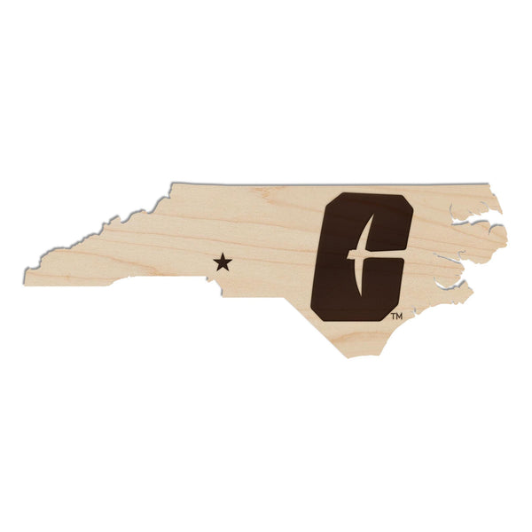 University of North Carolina at Charlotte All-In-C on State Magnet - Crafted from Cherry or Maple Wood - UNC Charlotte 49ers
