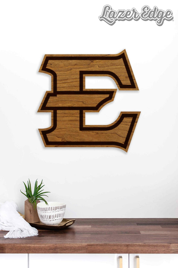East Tennessee State University Block E  Wall Hanging - Crafted from Cherry or Maple Wood - ETSU Buccaneers