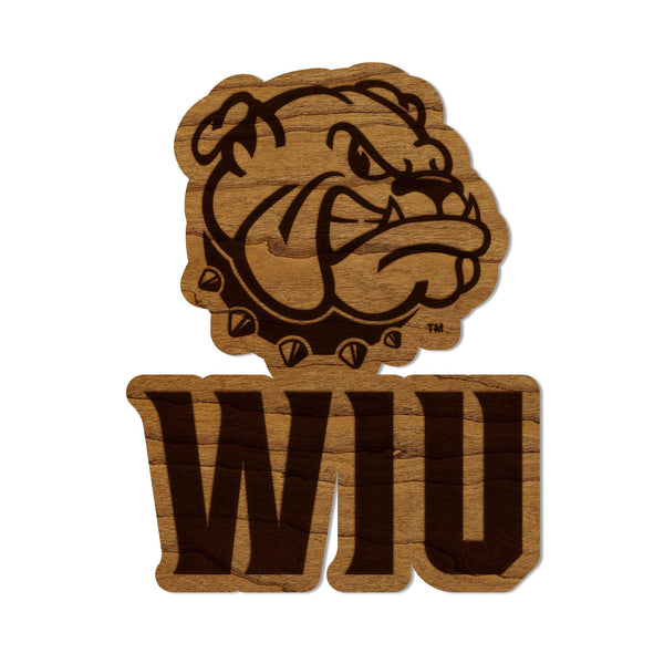 Western Illinois Bulldogs Magnet - Crafted from Cherry or Maple Wood - Western Illinois Leathernecks