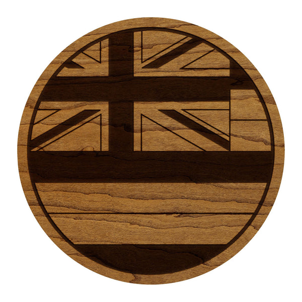 Hawaii State Flag Coaster - Crafted from Cherry or Maple Wood