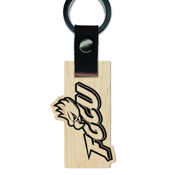 Florida Gulf Coast University Wooden Keychain – Crafted from Cherry or Maple Wood