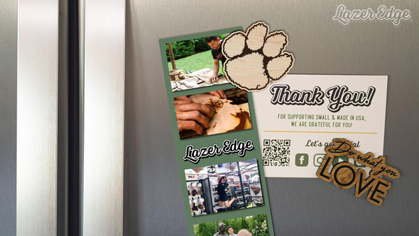 Clemson University Tiger Paw Magnet - Crafted from Cherry or Maple Wood - Clemson Tigers