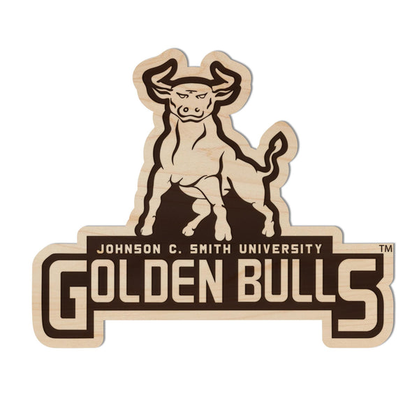 Johnson C. Smith University Golden Bulls Magnet - Crafted from Cherry or Maple Wood - JCSU Golden Bulls