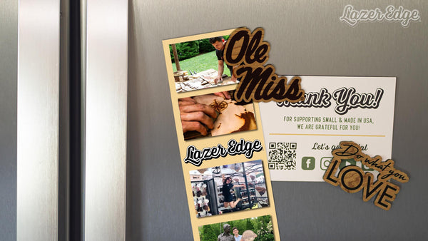 Ole Miss Logo Magnet - Crafted from Cherry or Maple Wood