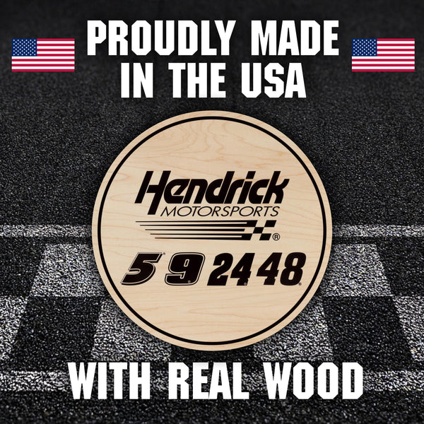 Hendrick Motorsports Drivers Wooden Coaster 4-Pack | Crafted from Cherry and Maple Wood | Made in USA | Officially Licensed by Hendrick Motorsports
