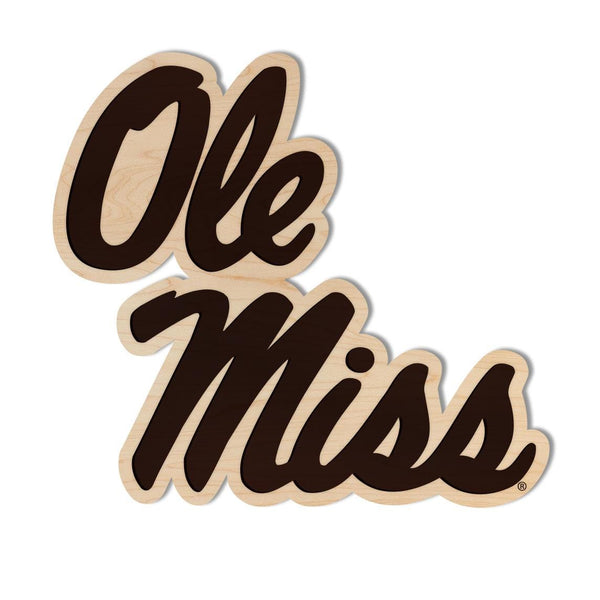 Ole Miss Logo Wall Hanging - Crafted from Cherry or Maple Wood