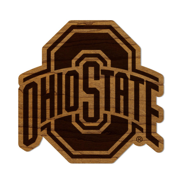 Ohio State University Block O Magnet - Crafted from Cherry or Maple Wood - Ohio State Buckeyes