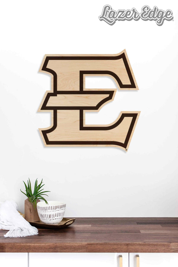 East Tennessee State University Block E  Wall Hanging - Crafted from Cherry or Maple Wood - ETSU Buccaneers