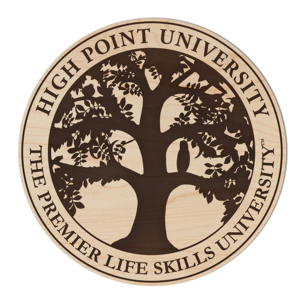 High Point University Seal Magnet - Crafted from Cherry or Maple Wood - High Point Panthers