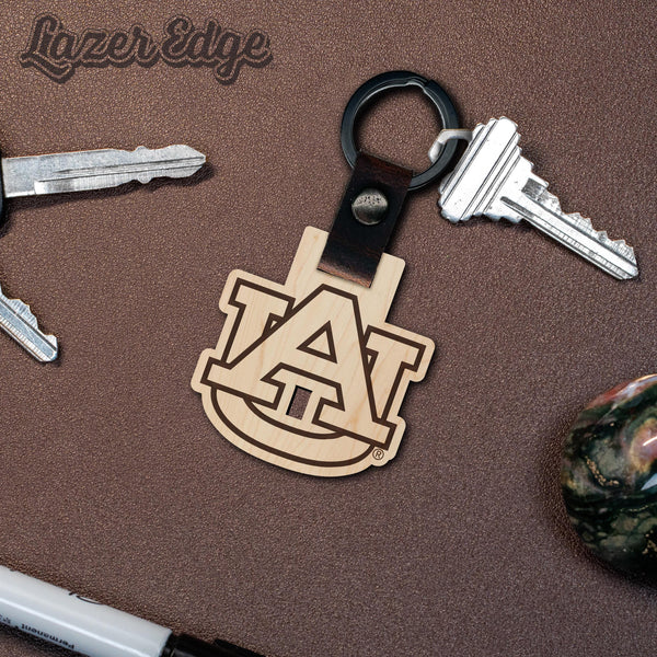 Auburn University Wooden Keychain – Crafted from Cherry or Maple Wood