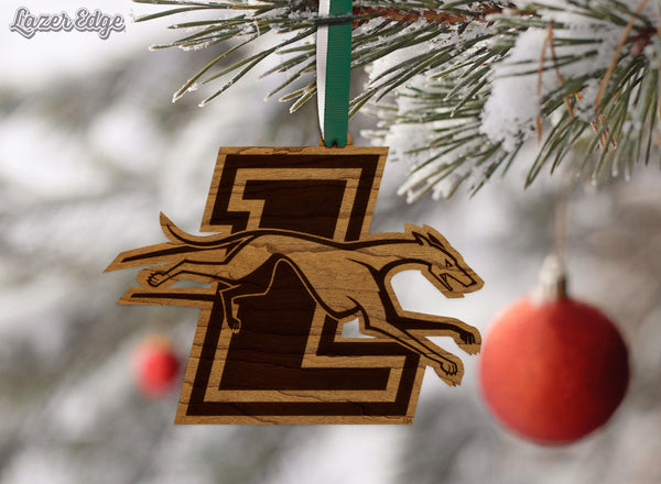 Loyola-Maryland Greyhounds Ornament – Crafted from Cherry or Maple Wood – Loyola Greyhounds