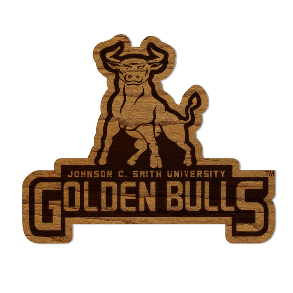 Johnson C. Smith University Golden Bulls Magnet - Crafted from Cherry or Maple Wood - JCSU Golden Bulls