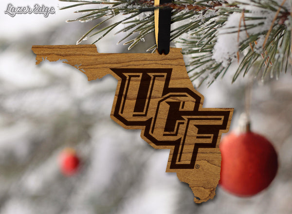 University of Central Florida UCF Ornament – Crafted from Cherry and Maple Wood – UCF Knights