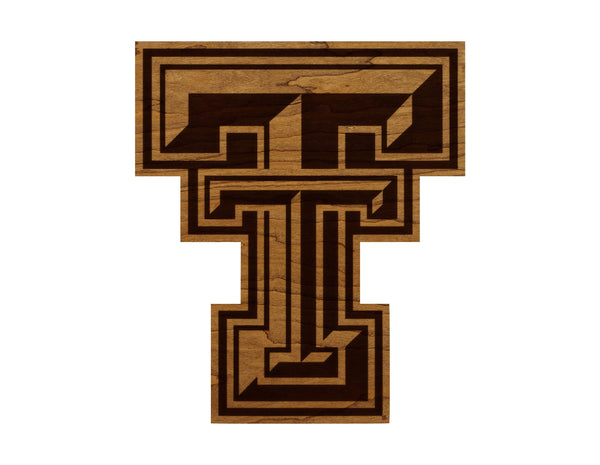 Texas Tech University Double T Cutout Wall Hanging – Crafted from Cherry and  Maple Wood - Texas Tech Red Raiders