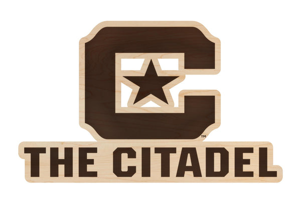 The Citadel Block C Wall Hanging – Crafted from Cherry and  Maple Wood - The Citadel Cadets
