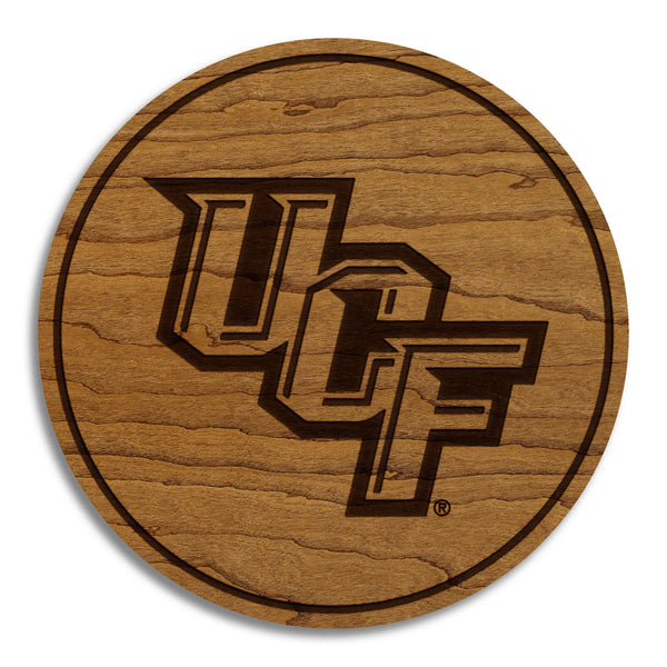 University of Central Florida UCF Coaster – Crafted from Cherry or Maple Wood – UCF Knights