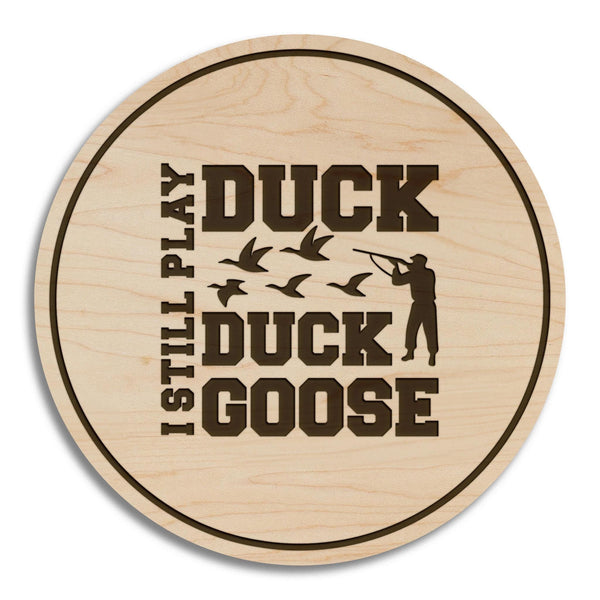 Duck Duck Goose Hunting Coaster – Crafted from Cherry or Maple Wood