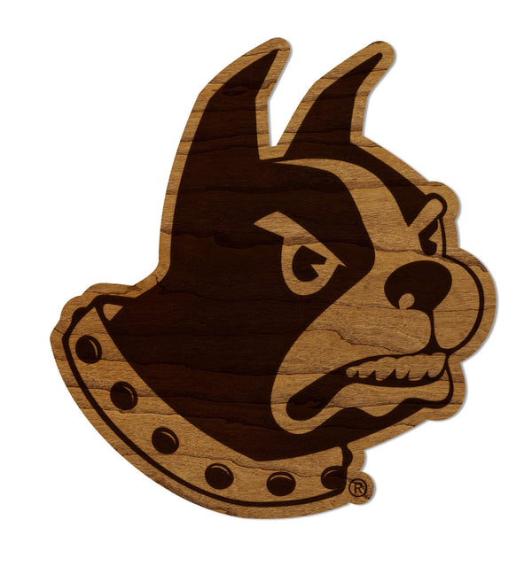Wofford College Terrier Magnet - Crafted from Cherry or Maple Wood - Wofford College