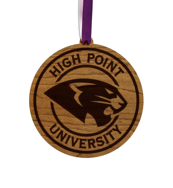High Point University Panthers Ornament – Crafted from Cherry Wood or Maple Wood – High Point Panthers