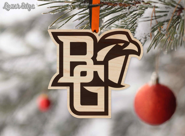 Bowling Green State University Falcons Ornament – Crafted from Cherry and Maple Wood – BGSU Falcons