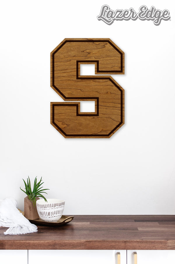 Syracuse University S Wall Hanging – Crafted from Cherry and  Maple Wood - Syracuse Orangemen