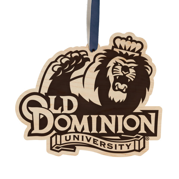 Old Dominion University Ornament Monarch Ornament – Crafted from Cherry and Maple Wood – Old Dominion Monarchs