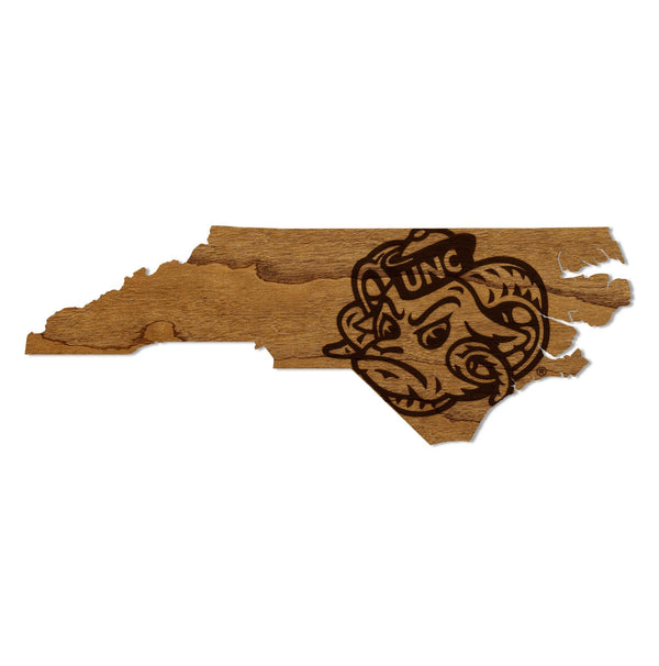 University of North Carolina Chapel Hill Ramses on State Magnet - Crafted from Cherry or Maple Wood - UNC Tar Heels