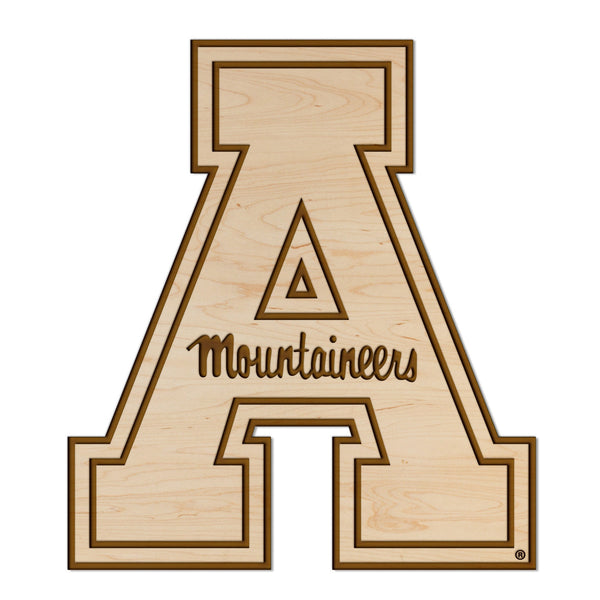 Appalachian State University Block A Logo Wall Hanging - Crafted from Cherry or Maple Wood - App State Mountaineers