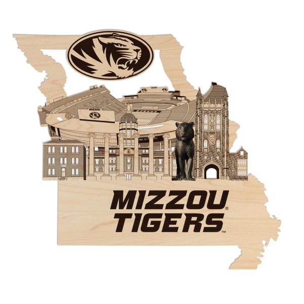University of Missouri Skyline Wall Hanging – Crafted from Cherry and  Maple Wood
