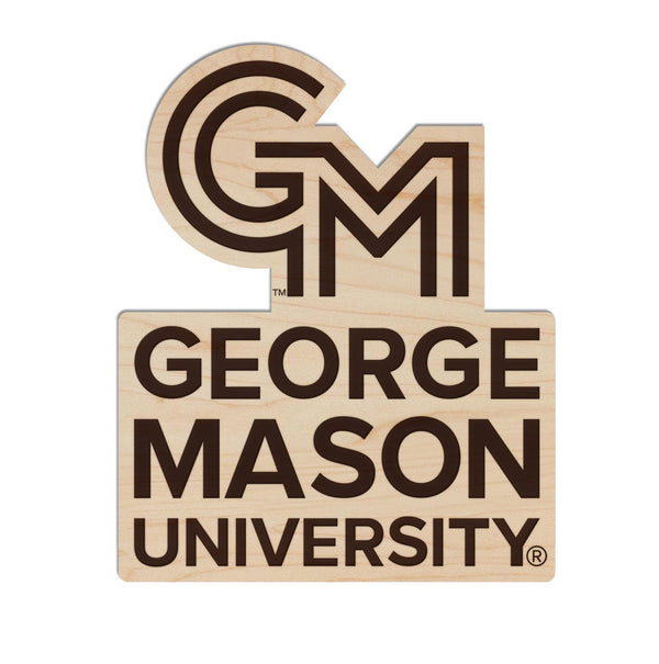 George Mason University Logo Magnet - Crafted from Cherry or Maple Wood - George Mason Patriots