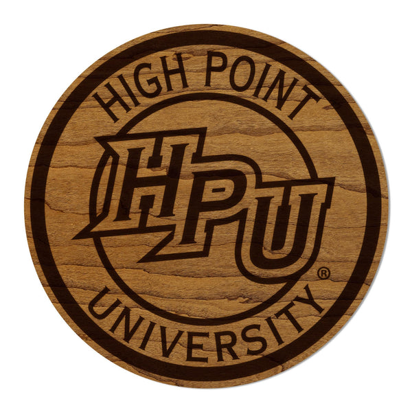 High Point University HPU Logo Magnet - Crafted from Cherry or Maple Wood - High Point Panthers