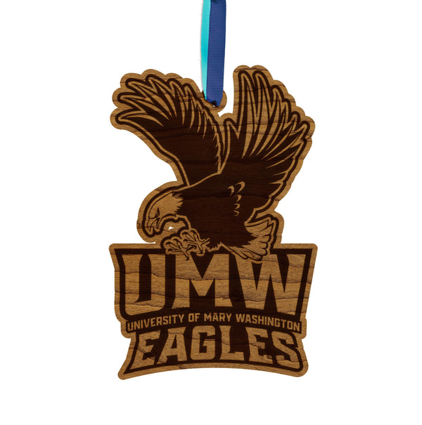 University of Mary Washington Logo Ornament – Crafted from Cherry and Maple Wood