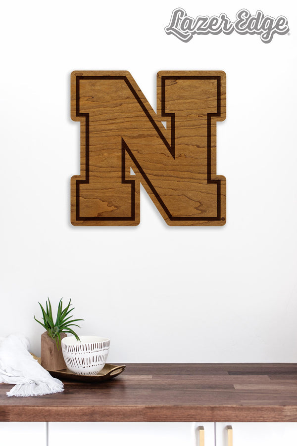 University of Nebraska N Logo Wall Hanging – Crafted from Cherry and  Maple Wood - Nebraska Huskers