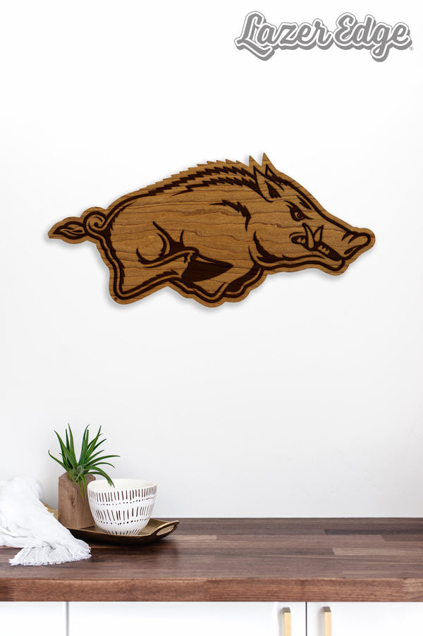 University of Arkansas Razorback Cutout Wall Hanging – Crafted from Cherry and  Maple Wood - Arkansas Razorbacks