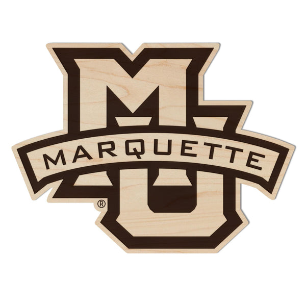 Marquette University Logo Magnet - Crafted from Cherry or Maple Wood - Marquette Golden Eagles
