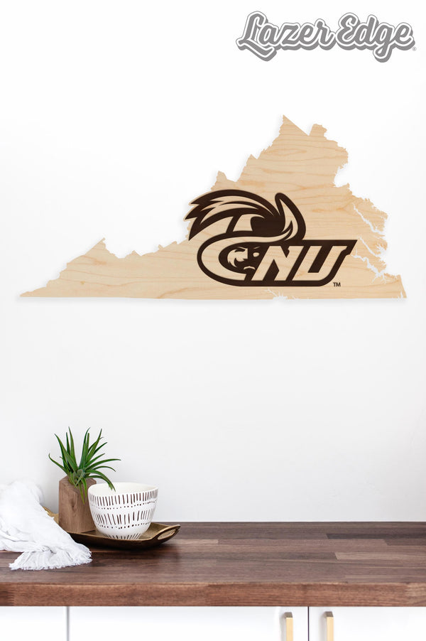 Christopher Newport University Secalt on State Wall Hanging - Crafted from Cherry and Maple Wood - CNU Captains